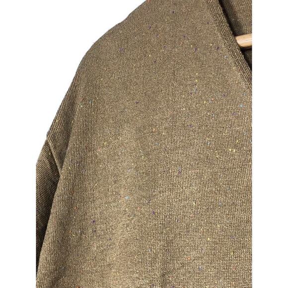 Stitchdrop Lake Geneva Sweater Dress Lagenlook Long Sleeve V-Neck Midi Green M - Picture 4 of 8